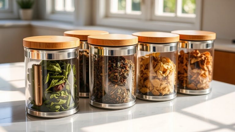 clear window tea storage containers