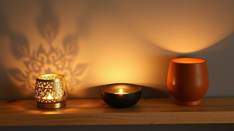 cozy glowing tea light warmth