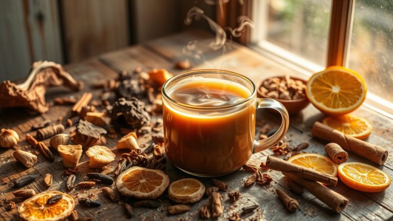cozy health boosting mushroom chai
