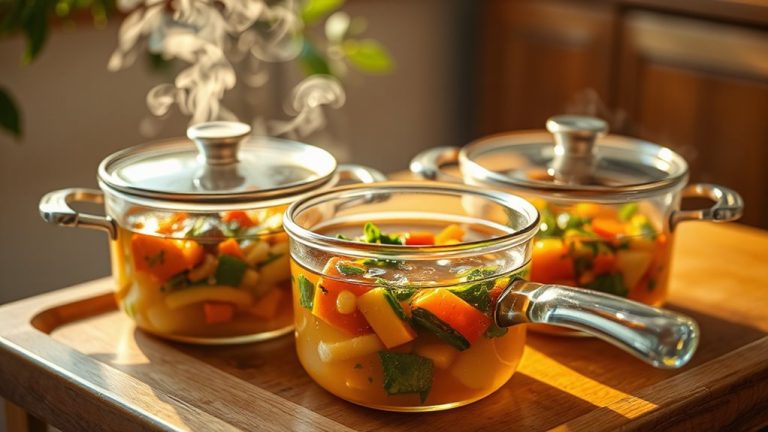 glass pots for even cooking