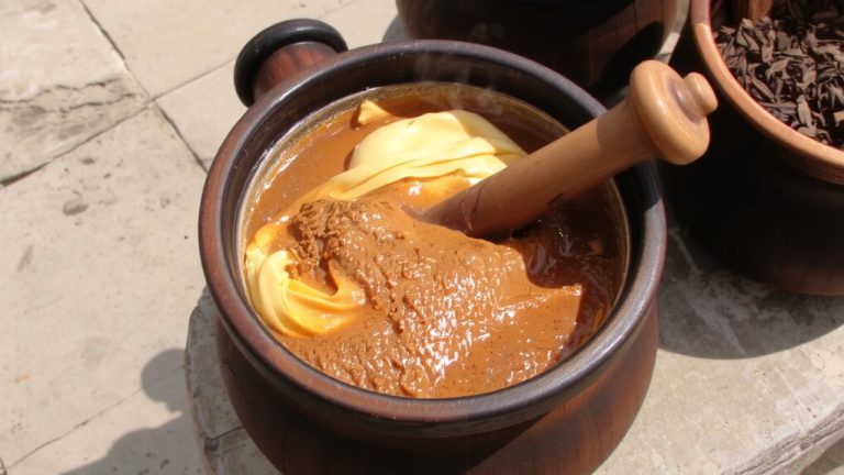 pounded butter tea preparation