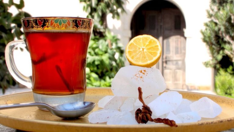 saffron tea with rock candy