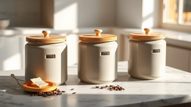 tea containers with labels