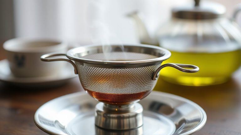 tea strainers with drip trays