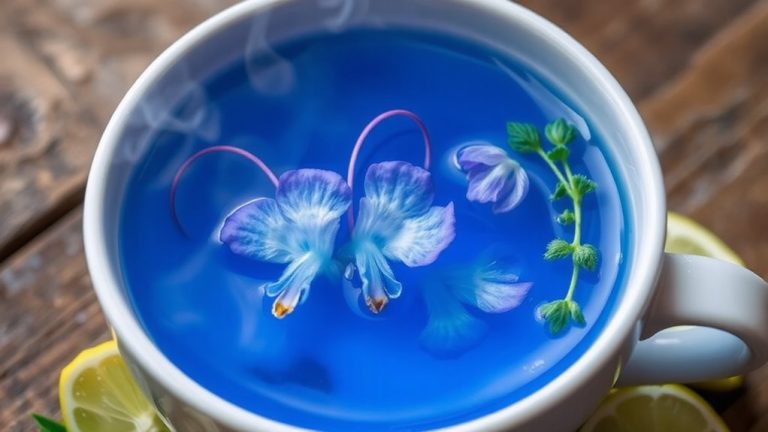vibrant butterfly pea tea