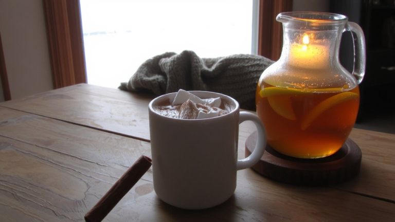 warm spiced winter beverages